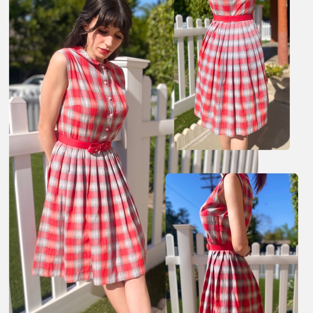 Summer Plaid dress XS